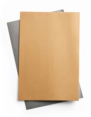 Fototapeta premium Two paper sheets isolated on white background