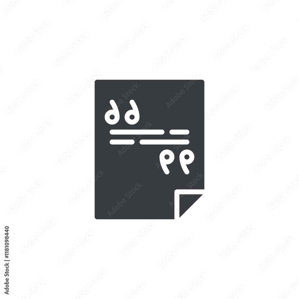 Poster a page with quotation marks vector icon