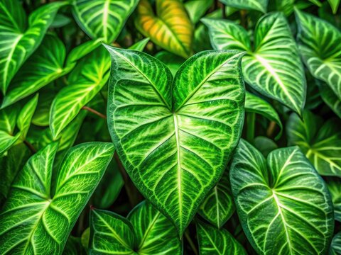 Syngonium Arrowhead Plant Portrait Photography Matale Sri Lanka - Lush Green Foliage