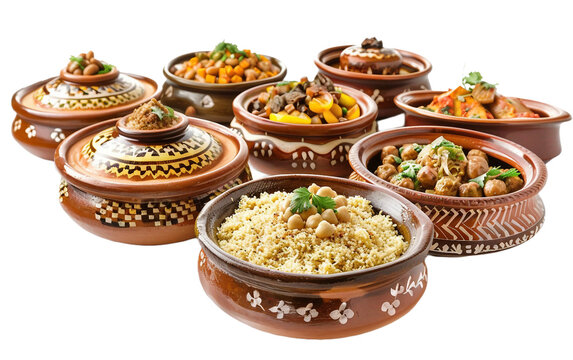 Tagines with Couscous on transparent background PNG.