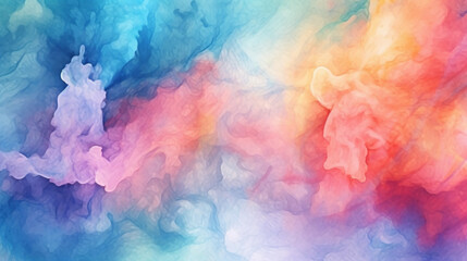 Fototapeta premium Abstract colorful watercolor background for graphic design watercolor background in red and blue color. Brush stroke illustration