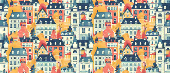 repeating pattern the most cathedral graphic outline
