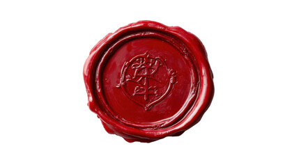 Wax seal close-up transparent background