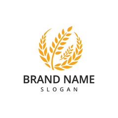 Rice Ears Icons, Cereal Spikes of Paddy or Jasmine, Vector Organic Product Labels. Rice Grain Food Signs of Premium Quality for Asian Cuisine or Flour.
