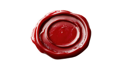 Wax seal close-up transparent background