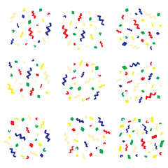 Celebrate party confetti hand drawn illustrations