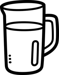 Water jug doodle vector icon and illustration
