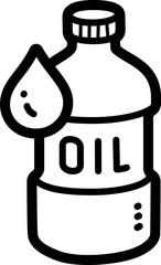 Coconut oil doodle vector icon and illustration