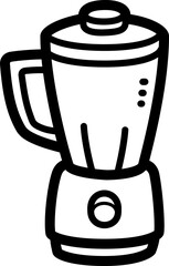 Juicer doodle vector icon and illustration
