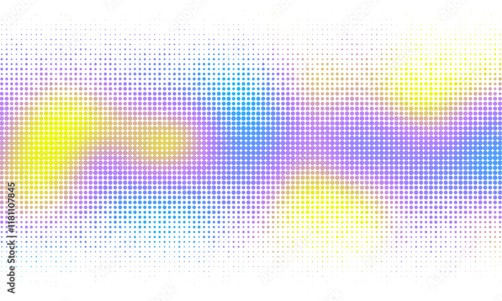 Poster a colorful and intricate abstract pattern featuring dots and beautiful gradients