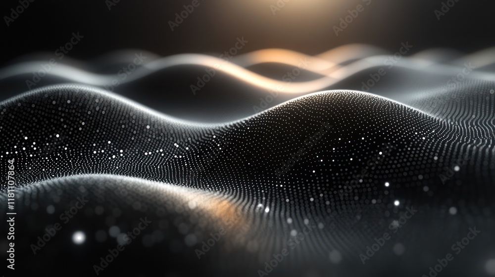 Aufkleber abstract dark wave particle background