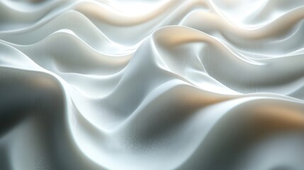Abstract White Drapery: Serene Waves of Fabric