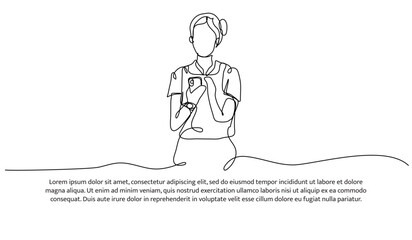 Continuous one line design of laundry model. Minimalist style vector illustration on white background.