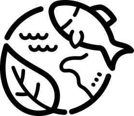 Ecology doodle vector icon and illustration