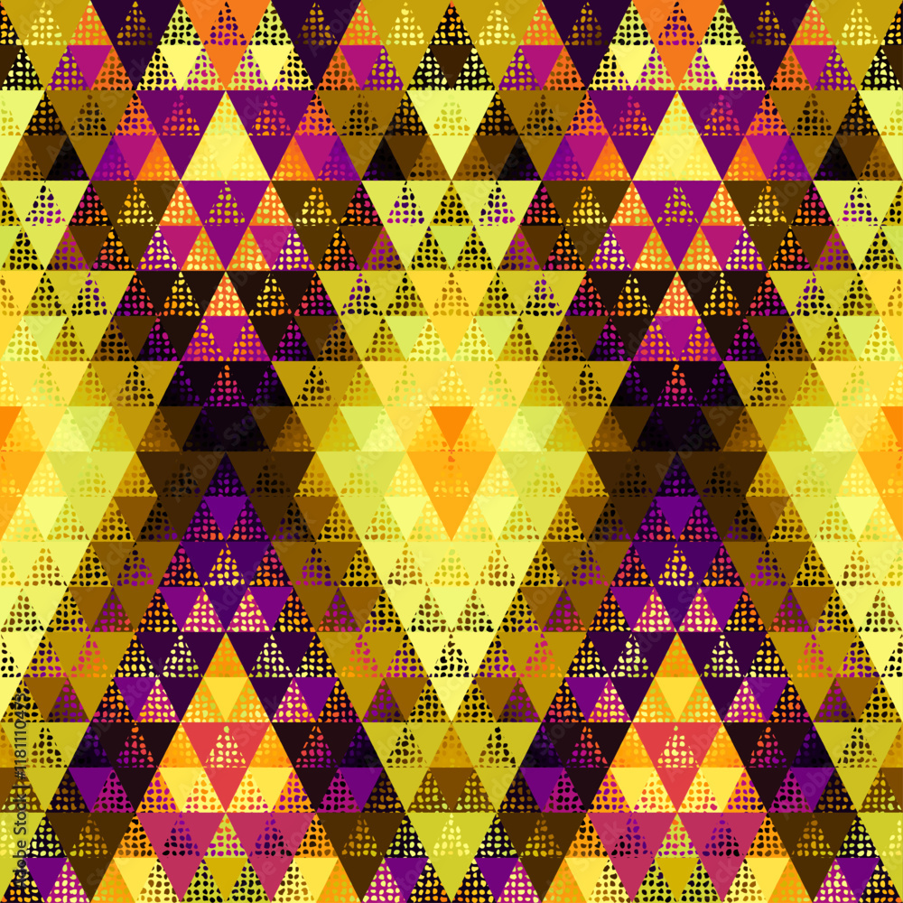 Poster Seamless pattern of a triangles.. Aztec geometric ornament. Vector illustration. Seamless pattern.