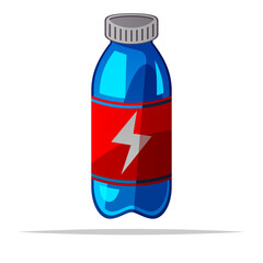 Energy drink bottle vector isolated illustration