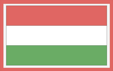 3d flag of Hungary country