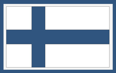 Obraz premium 3d flag of Finland country