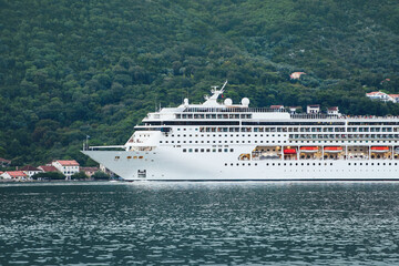 Passenger cruise ship in Montenegro port city