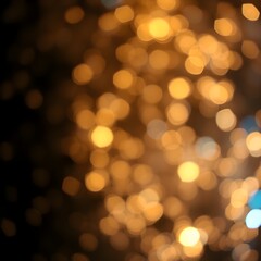background of abstract glitter lights. gold, blue and black. de focused Generative AI