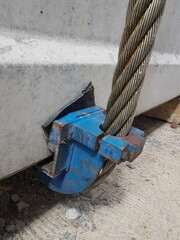 Wire strands as an additional tool for the erection of Precast Concrete I Girder.
