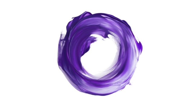 Abstract paint circle transparent background