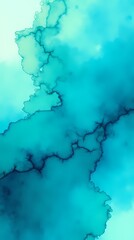 Obraz premium Abstract watercolor background in turquoise with blue and green texture