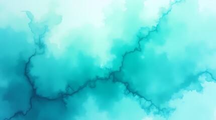 Obraz premium Abstract watercolor background in turquoise with blue and green texture