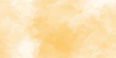 Soft white and yellow watercolor background for your design, Aquarelle painted paper template texture background banner, Pastel yellow watercolor design with digital painted for template.