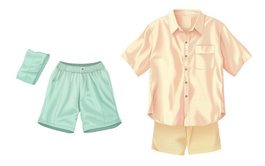 Pastel Shirt Outfit on transparent background PNG.