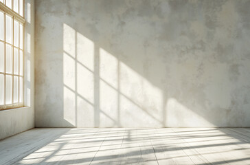 Empty interior with a plain wall, providing a perfect backdrop for creative design, decor, or styling ideas