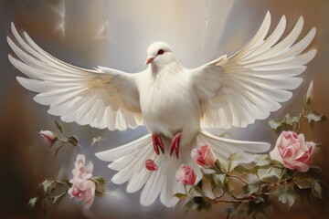 Obraz premium dove a symbol of peace love and purity representing the gentle a