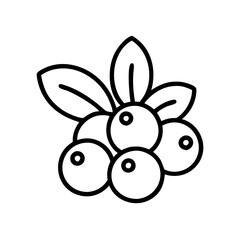acai berry icon, fruits line art, fruits icon - simple black line art icon of acai berry perfect for logos, and fruits-themed designs.