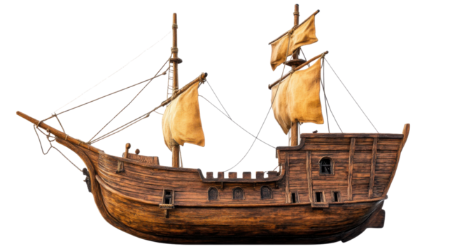 Pirate ship transparent background