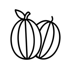 gooseberry icon, fruits line art, fruits icon - simple black line art icon of gooseberry perfect for logos, and fruits-themed designs.