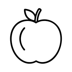 velvet apple icon, fruits line art, fruits icon - simple black line art icon of velvet apple perfect for logos, and fruits-themed designs.