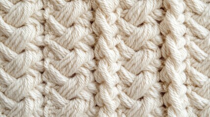 Creamy Knit Texture: A Close-Up of a Luxurious Knit Fabric