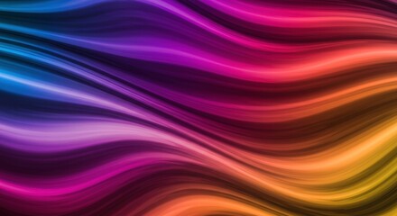 Obraz premium Fluid Abstract Background: A dynamic and vibrant abstract background composed of swirling, flowing, and dynamic lines in a spectrum of colors. The smooth.