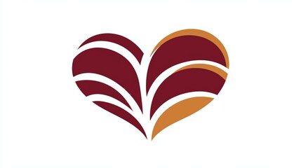 A stylized heart logo featuring wavy patterns in warm colors, symbolizing love and compassion.