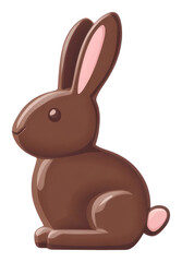 Obraz premium PNG Chocolate bunny illustration chocolate rabbit.