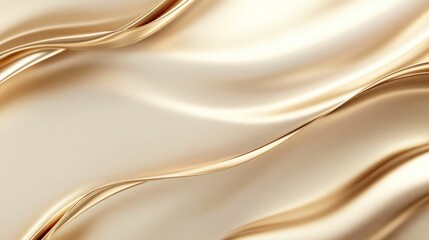 Fototapeta premium Abstract gold silk fabric waves, luxurious elegant texture background.