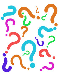 Colorful pattern of question marks