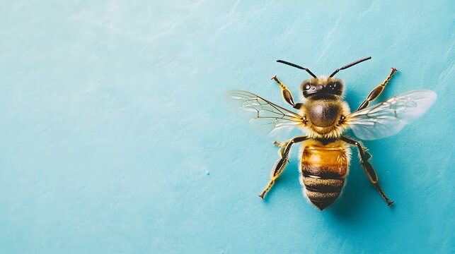 A Closeup View of a Bee with Tips for Treating an Insect Sting Effectively