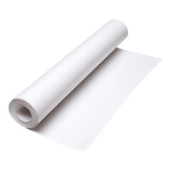 Roll of blank white paper, ideal for art and design projects.
