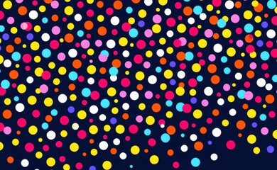 A whimsical scene with colorful confetti raining down from a vibrant sky over a field of flowers, creating a joyful and celebratory atmosphere.