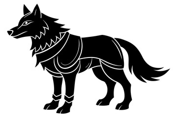A Wolf in Knight's Armor - Vector Illustration