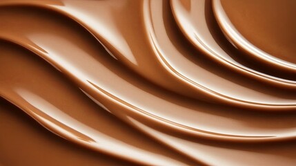 Obraz premium Appetizing Swirl of Melted Chocolate Texture