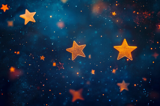 Stars fall from the night sky
