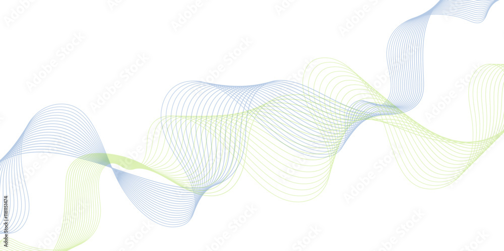 Poster abstract wave blend lines on transparent background. design for banner, wallpaper, background and ma