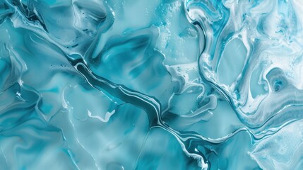Obraz premium The Ocean and Sea: Pure Blue Turquoise Water with Foamy Waves and Exquisite Texture